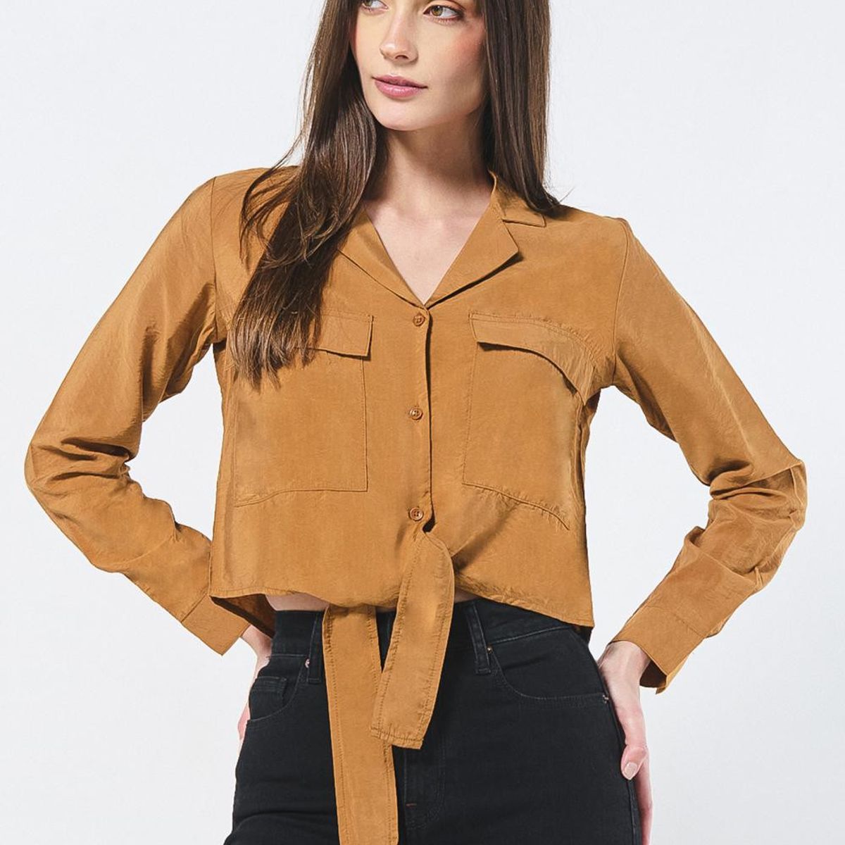 KOAJ - KOAJ CUELLO CAMISERO CROP Mujer