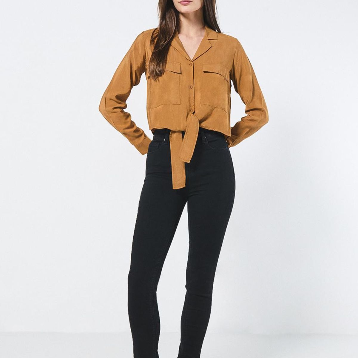 KOAJ - KOAJ CUELLO CAMISERO CROP Mujer