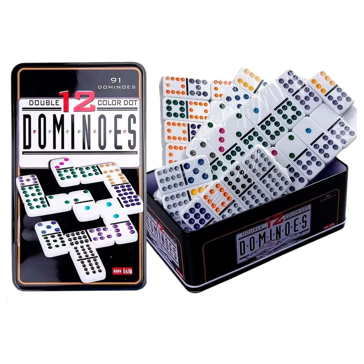 GENERICO - Super Domino Profesional 91 Piezas 12/12 Juega Hasta 13 Pers