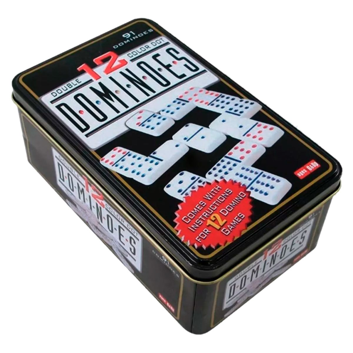 GENERICO - Super Domino Profesional 91 Piezas 12/12 Juega Hasta 13 Pers