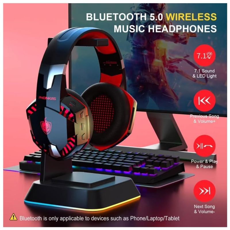 AMERICAN GENERICS - Audífonos Gamer Bluetooth Inalambricos G2000 Pro Phoinikas