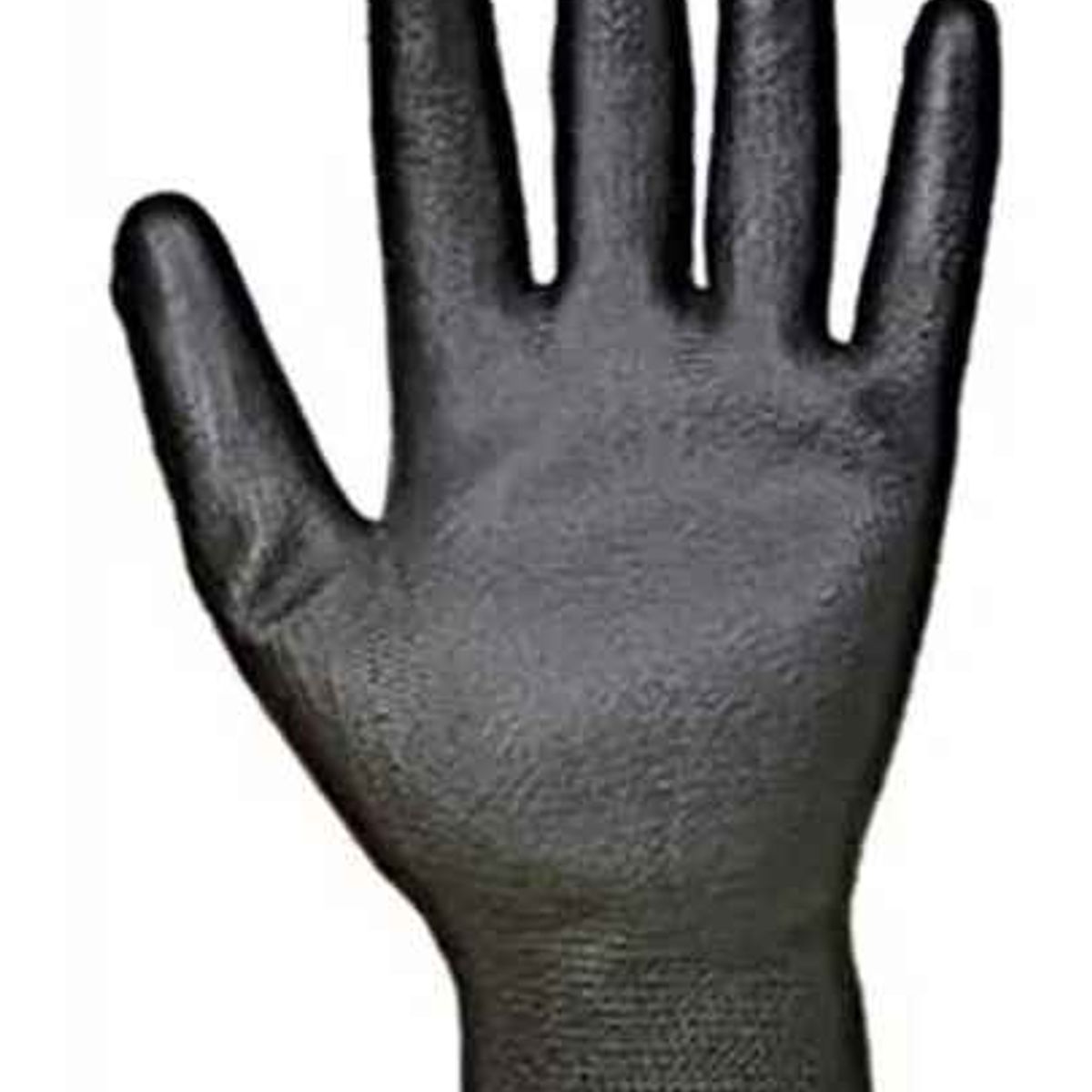 GENERICO - Guantes Negros Poliuretano X12 Pares Mecánico Seguridad Moto