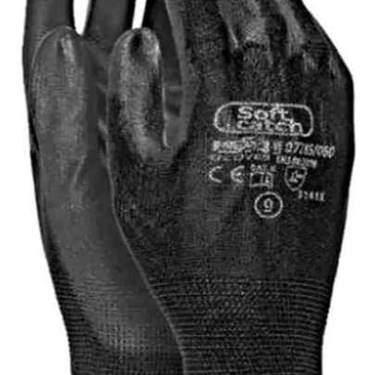 GENERICO - Guantes Negros Poliuretano X12 Pares Mecánico Seguridad Moto