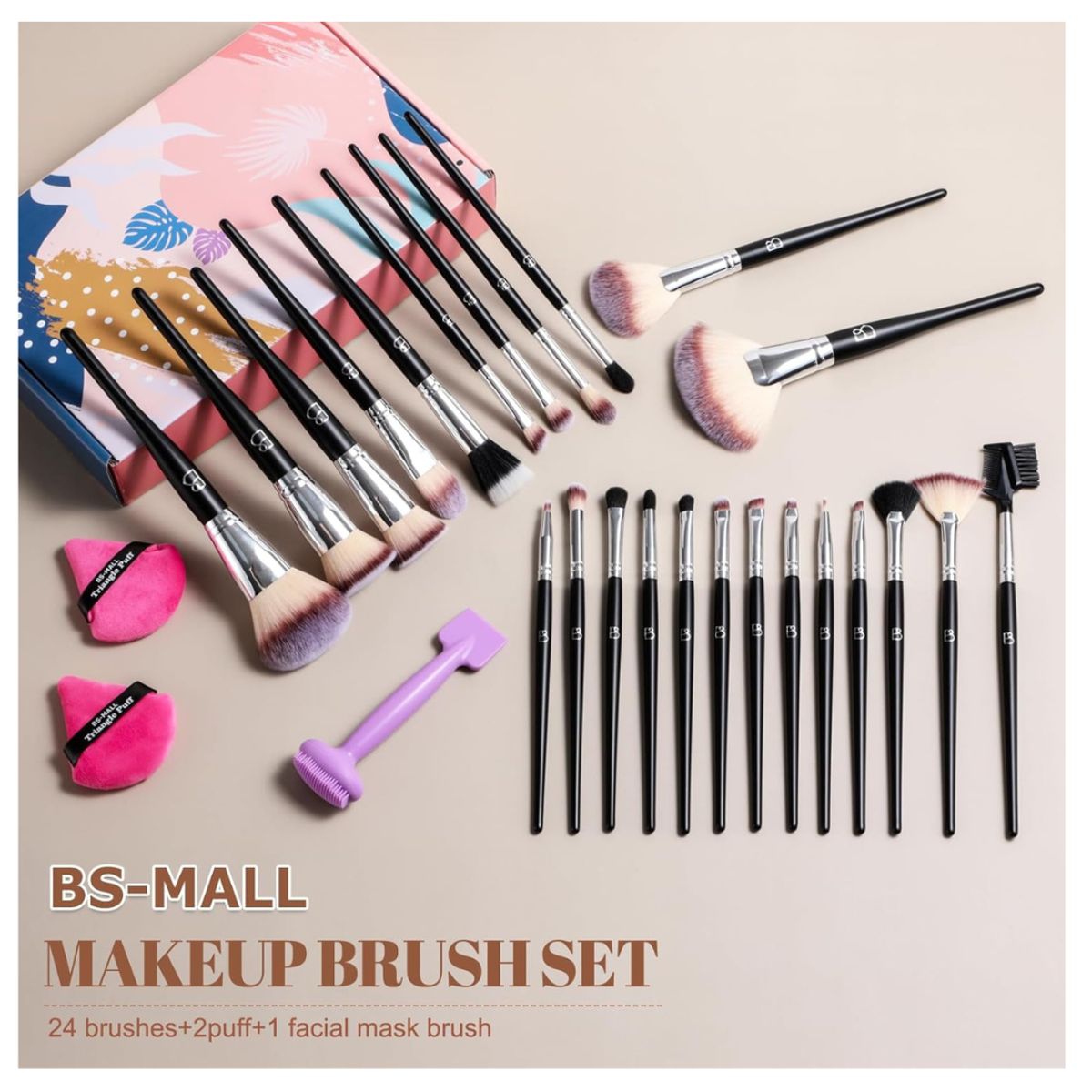 BS - Brochas De Maquillaje Bs-mall Profesional 27 piezas