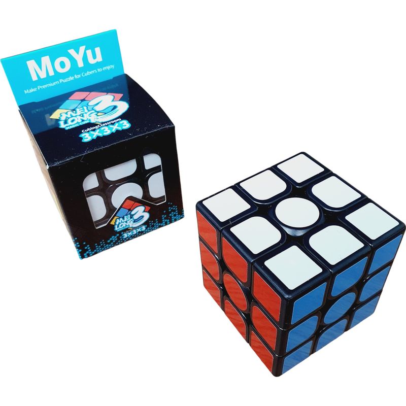 MOYU - Meilong 3x3 Moyu Negro Sticker Cubo Rubik Speedcube Clasico