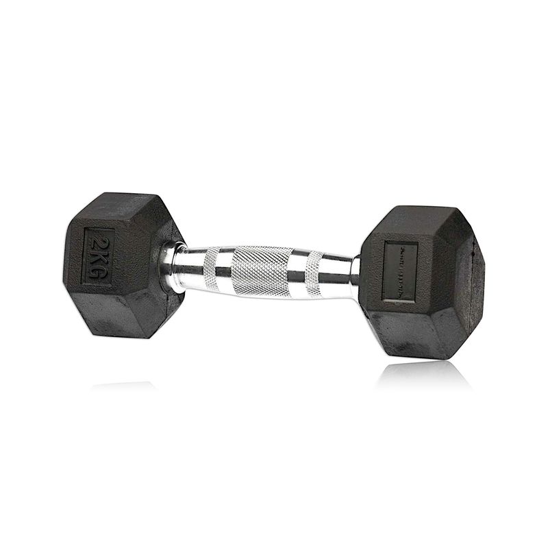 SPORT FITNESS - MANCUERNA HEXAGONAL ENCAUCHETADA 2KG