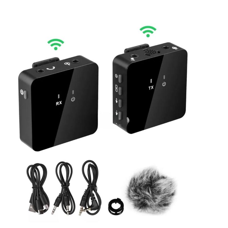 AMERICAN GENERICS - Microfono Solapa Tipo C iPhone Camara Peluche Recargable Inalambrico