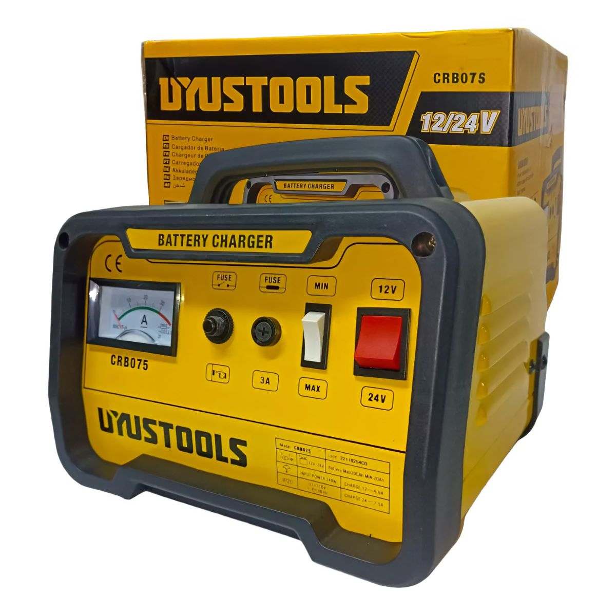 UYUSTOOLS - Cargador De Baterías 12v 24v Ip20 20 - 200 Ah Uyustools