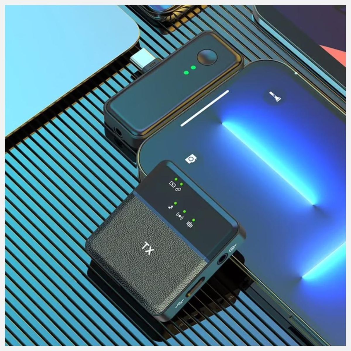 AMERICAN GENERICS - Micrófono De Solapa SX31 Doble Iphone Tipo C Incluye Antipop Peluche