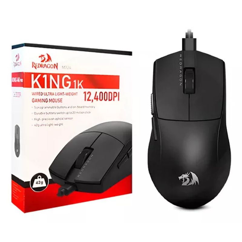 REDRAGON - Mouse King Pro 1K Redragon  26000 DPI