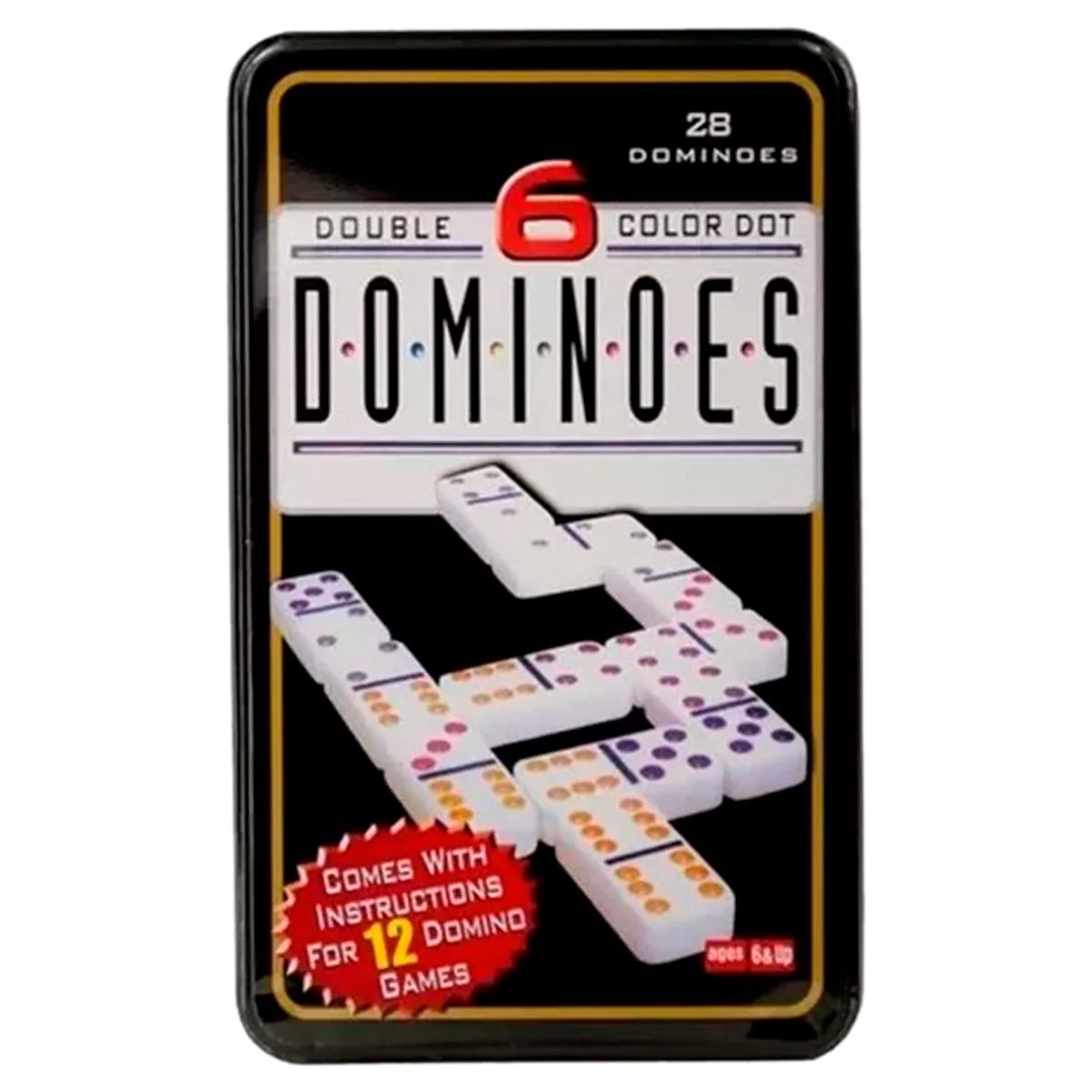 GENERICO - Domino De 28 Fichas Juego De Mesa Con Doble 6 De Colores