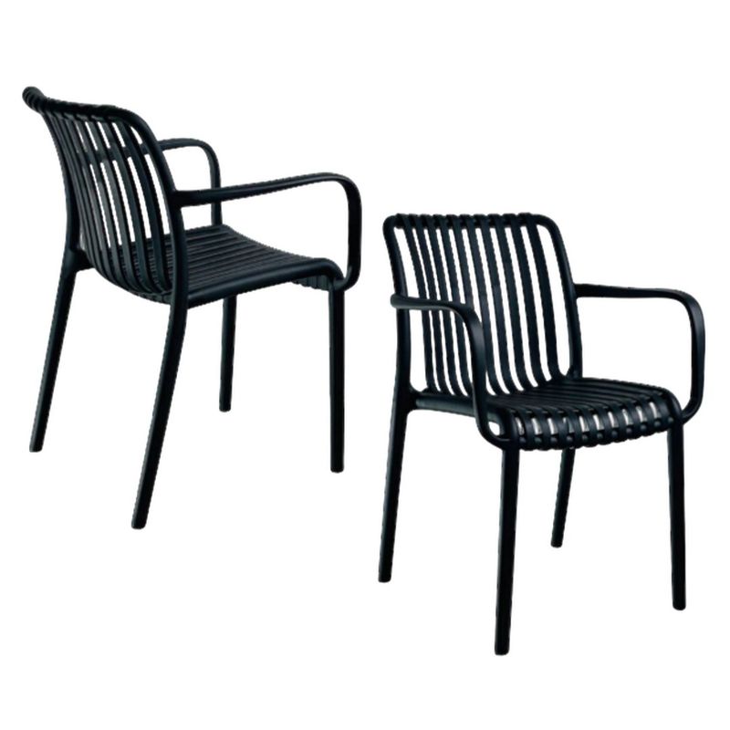 GENERICO - Silla PP Bistro con Brazos Base Negra