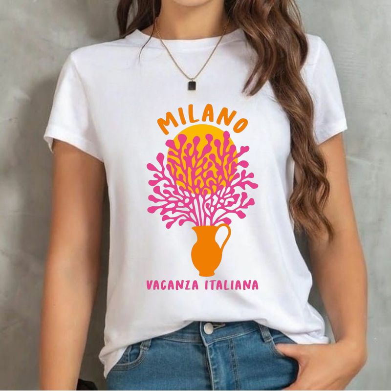 ISMI - Camiseta Mujer Manga Corta Poli Algodón Ismi