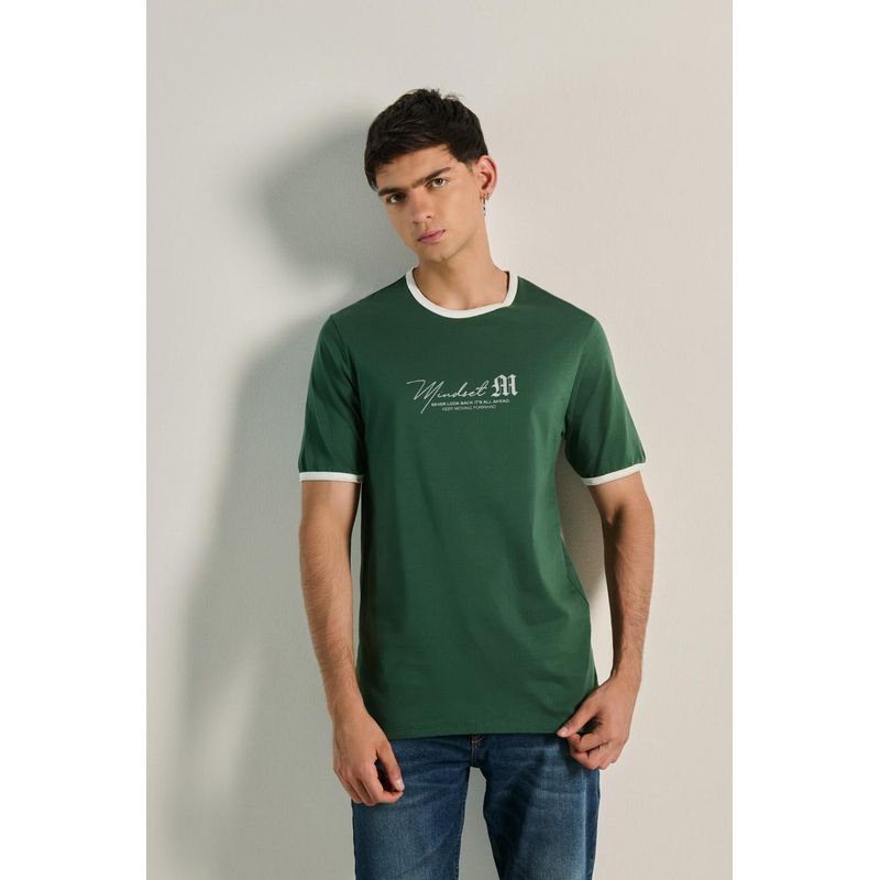 KOAJ - KOAJ Camiseta puño y cuello contraste masculina con arte tipo  HOMBRE