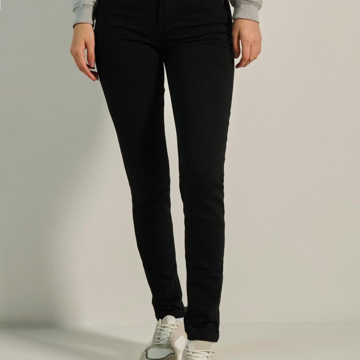 KOAJ - KOAJ Jean jegging super tiro alto negro Mujer