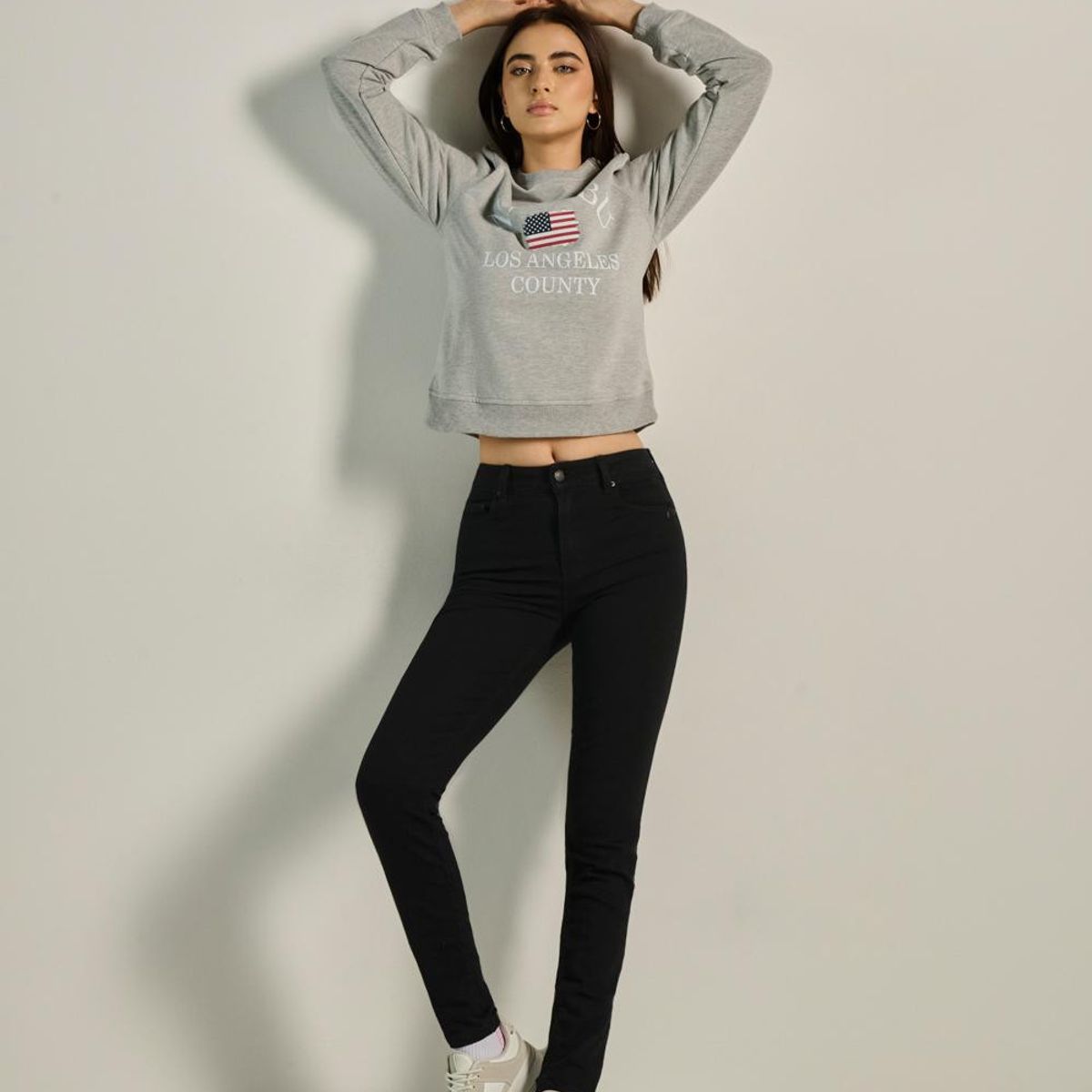 KOAJ - KOAJ Jean jegging super tiro alto negro Mujer