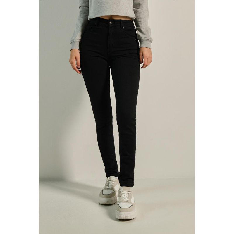 KOAJ - KOAJ Jean jegging super tiro alto negro MUJER