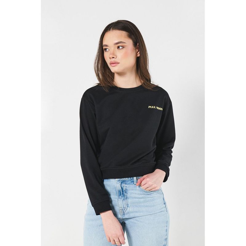 KOAJ - KOAJ Buzo cuello redondo COLOR para mujer, con estampado en fr MUJER
