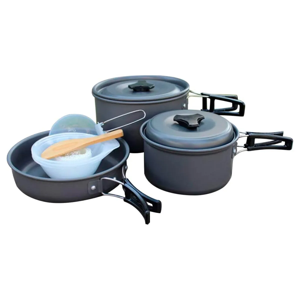 GENERICO - Set Cocina Camping Porta Comidas Olla Sarten Menaje