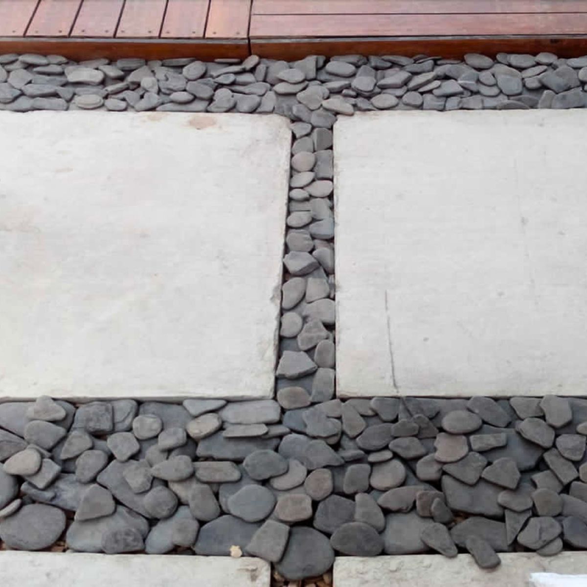 GENERICO - Piedra Negra Plana Decorativa De Río X5 Kg  Ideal Jardines