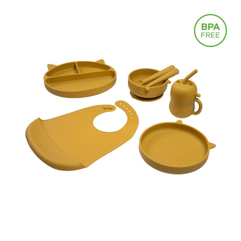CARESTINO - Set de Alimentación de Silicona Carestino Gatito Ambar