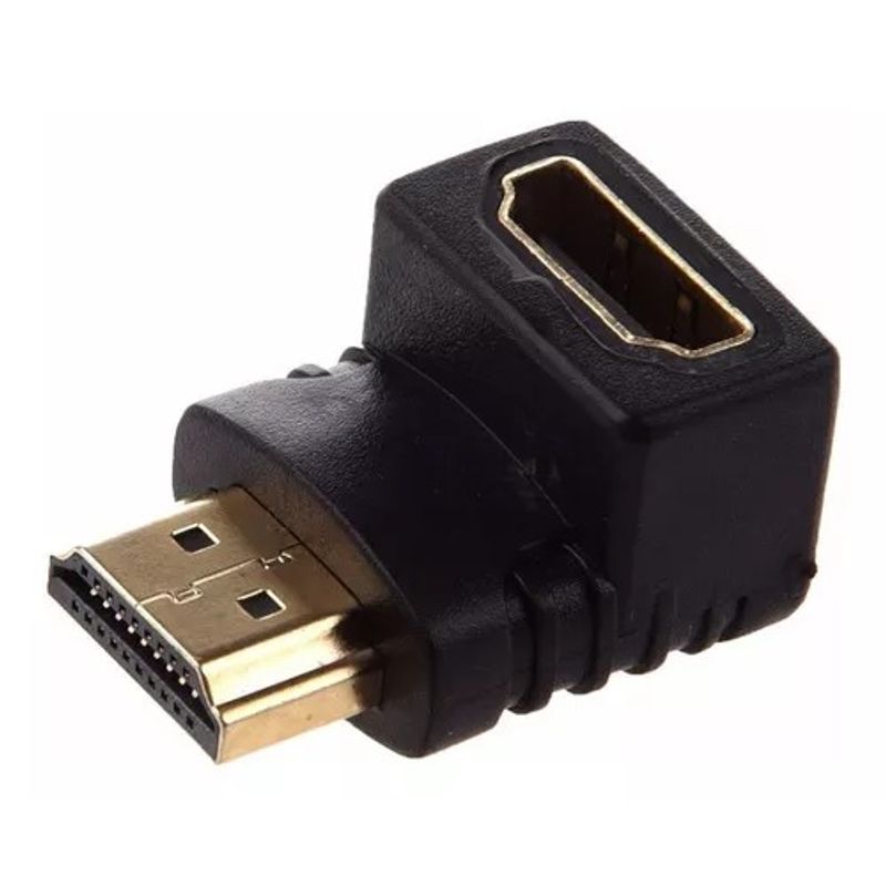 GENERICO - Adaptador Hdmi Hembra A Hdmi Macho Codo 90 Grados Cable Noga