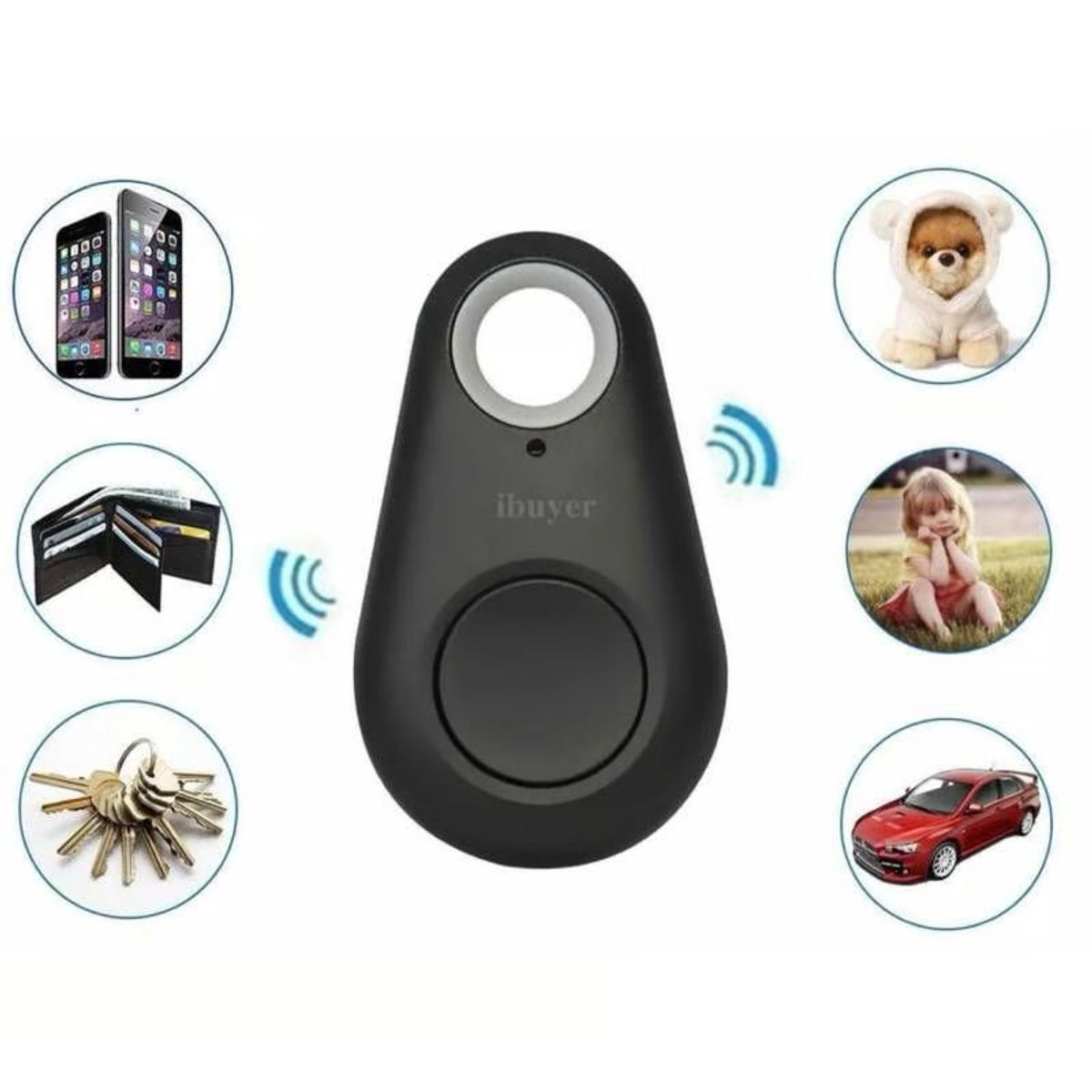 AMERICAN GENERICS - Mini GPS Localizador Bluetooth Encuentra Llaves Mascotas
