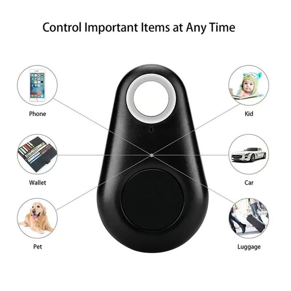 AMERICAN GENERICS - Mini GPS Localizador Bluetooth Encuentra Llaves Mascotas