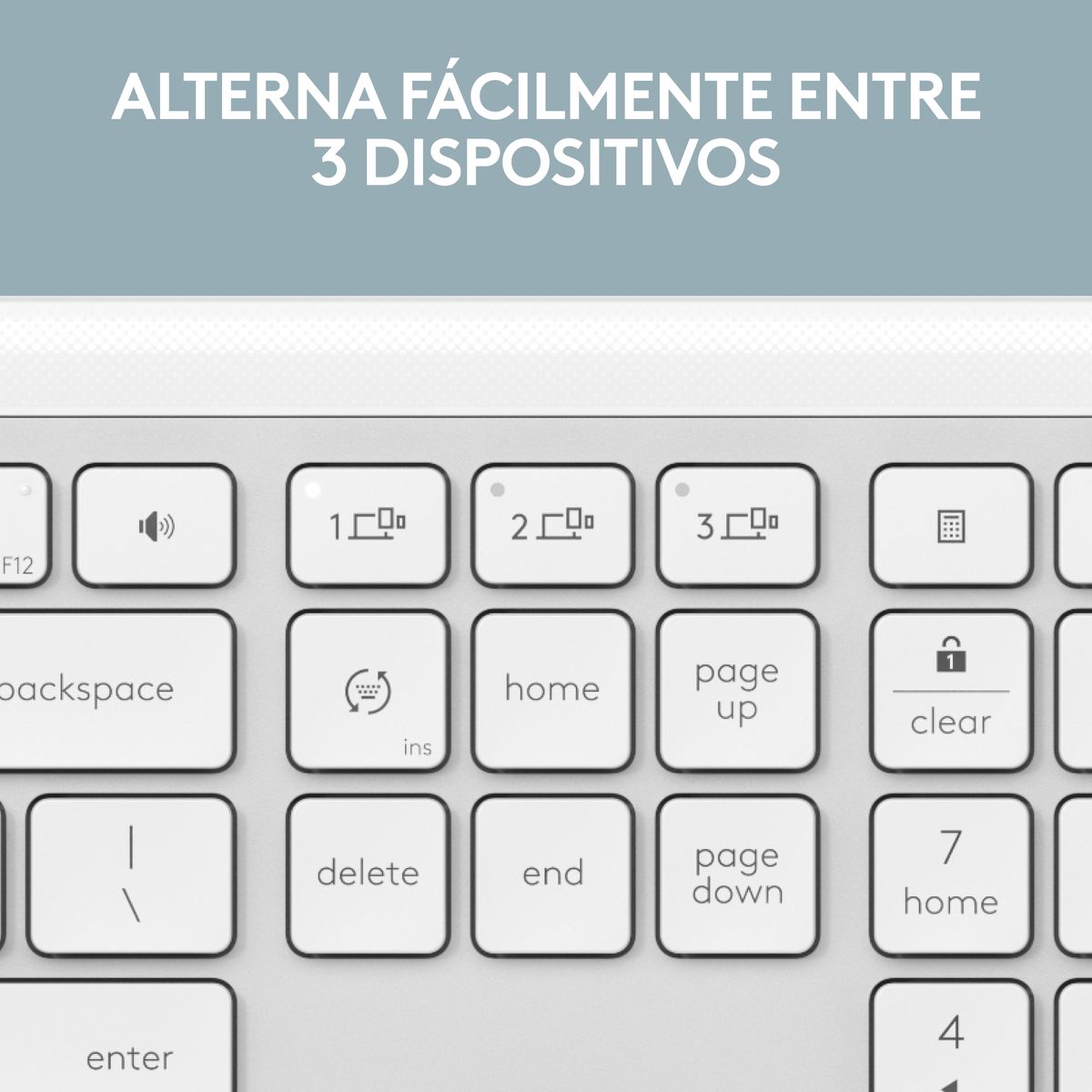 LOGITECH - Teclado Bluetooth Logitech Signature Slim K950 Bolt Wht
