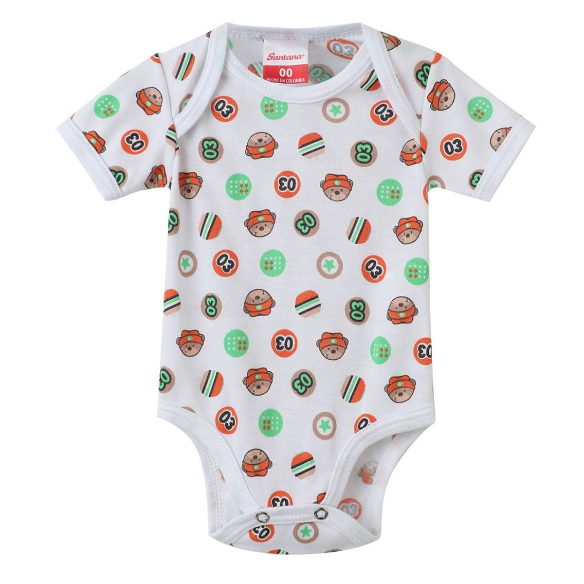 SANTANA - Body Bebé Manga Corta Niño Verde Medio