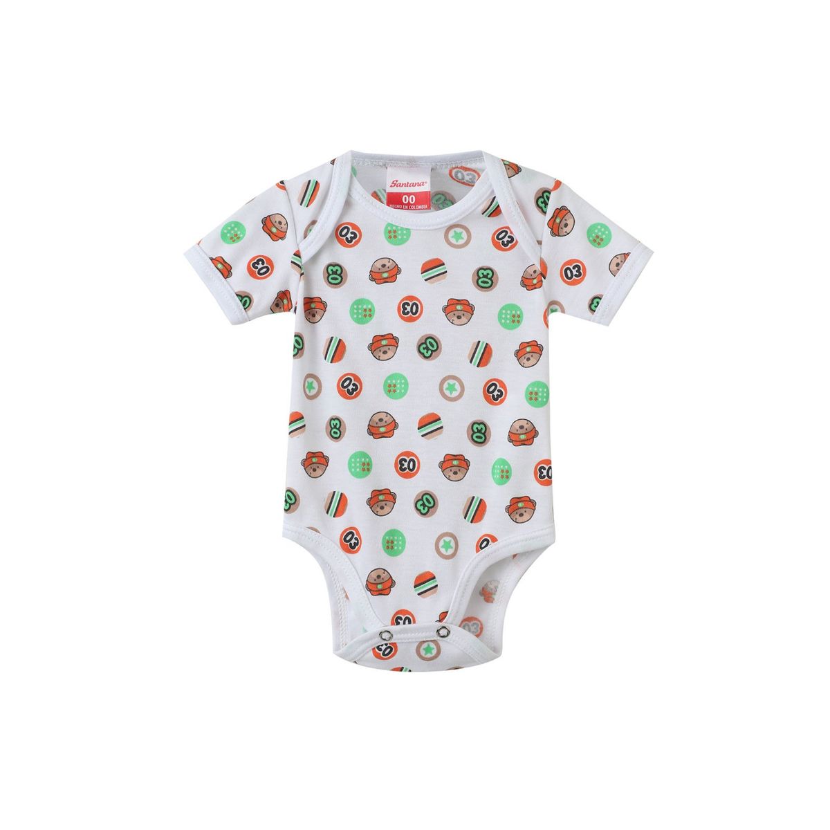 SANTANA - Body Bebé Manga Corta Niño Verde Medio