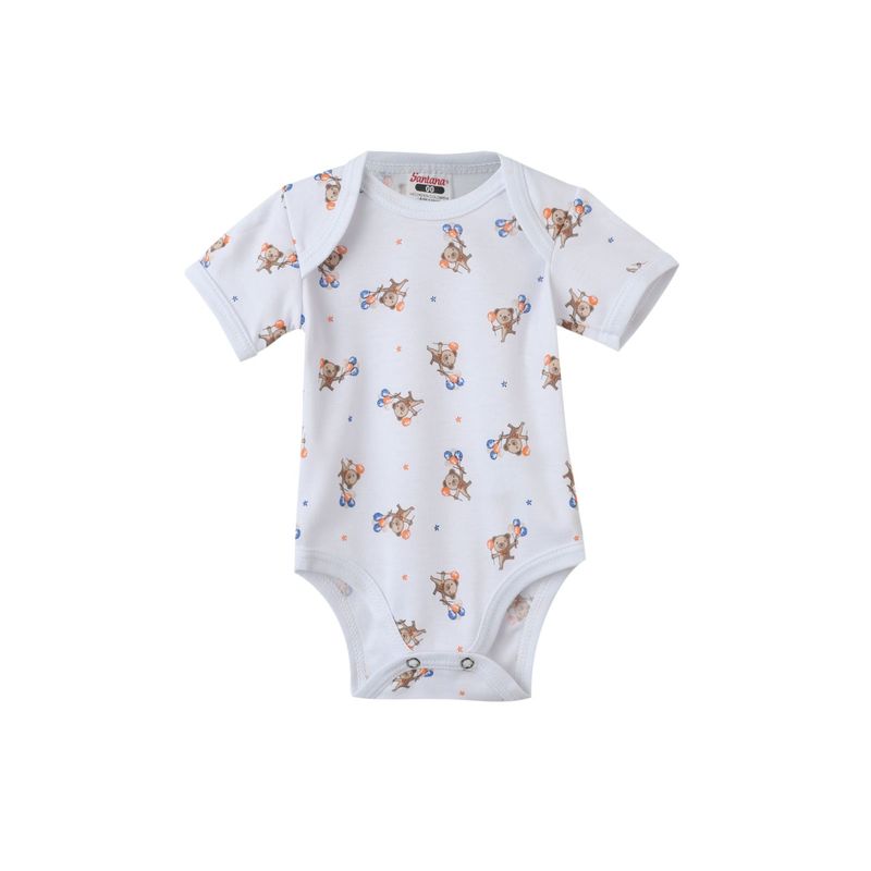 SANTANA - Body Bebé Manga Corta Niño Ocre Oscuro