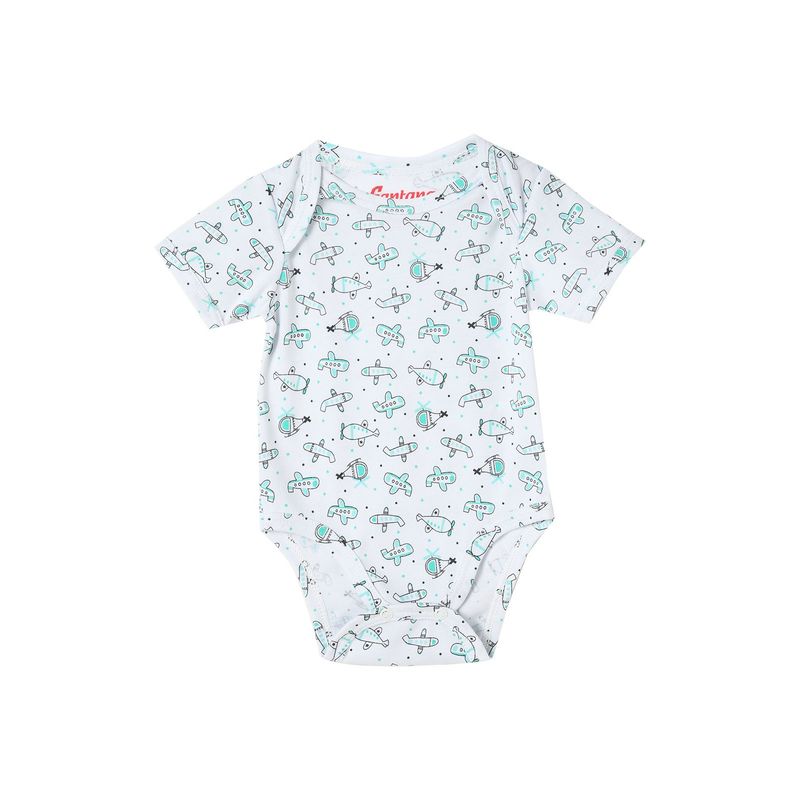 SANTANA - Body Bebé Manga Corta Niño Verde Menta