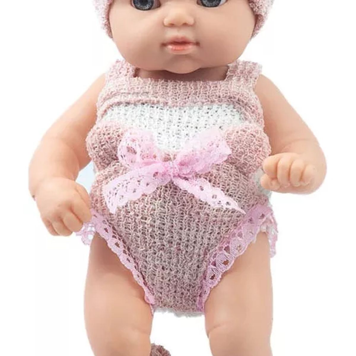 JUGANDO Y EDUCANDO - Juguete Muñeca Realista Estilo Bebé Ropa Tejida Para Niñas