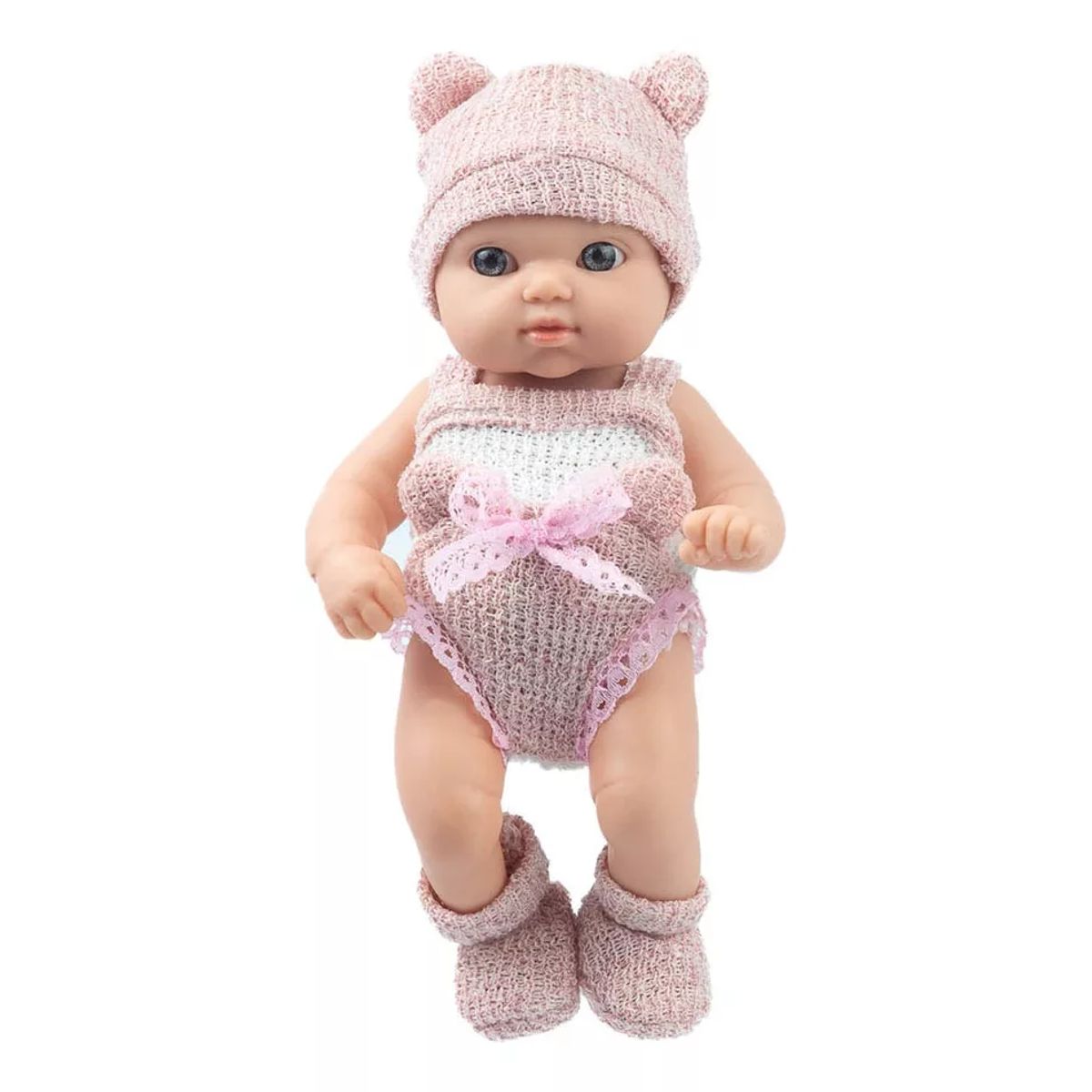 JUGANDO Y EDUCANDO - Juguete Muñeca Realista Estilo Bebé Ropa Tejida Para Niñas