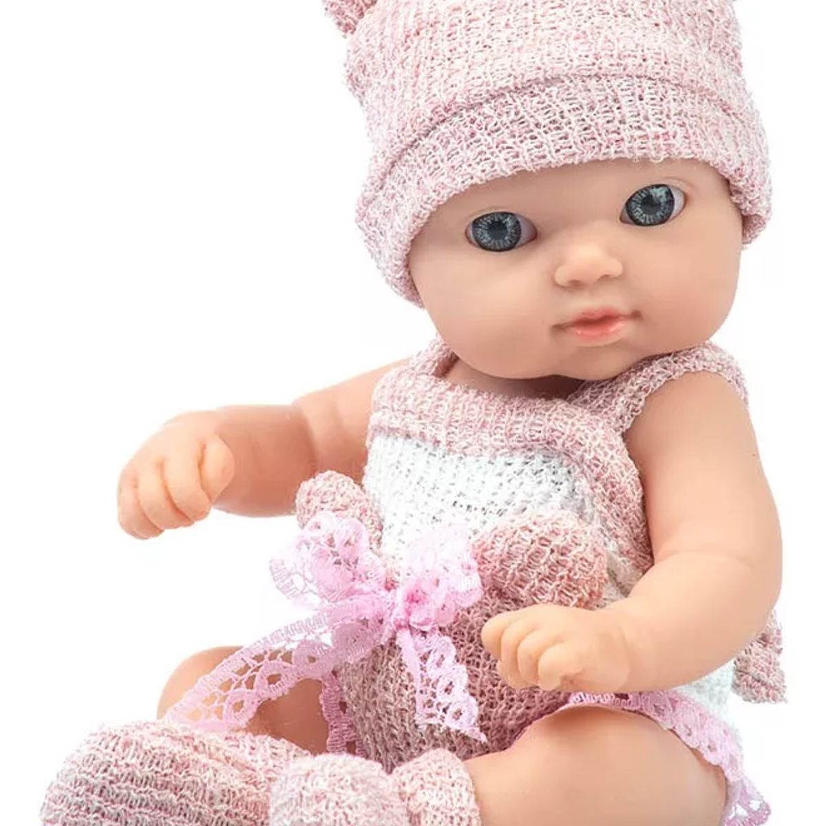 JUGANDO Y EDUCANDO - Juguete Muñeca Realista Estilo Bebé Ropa Tejida Para Niñas