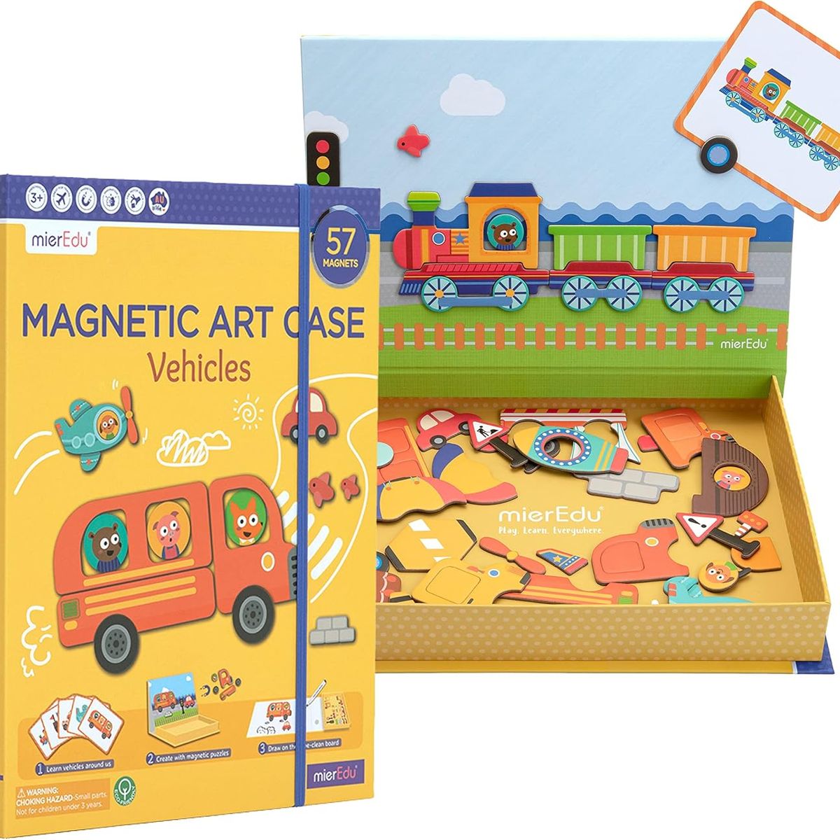 GENERICO - CAJA MAGNETICA IMANES PARA NIÑOS CARROS - VEHICULOS