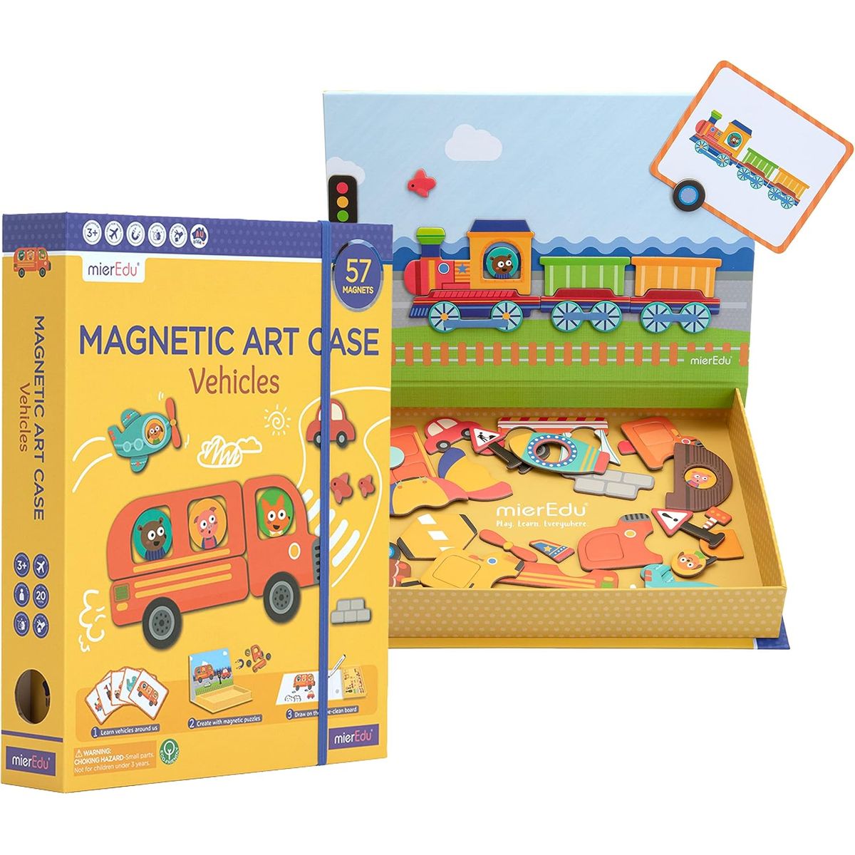 GENERICO - CAJA MAGNETICA IMANES PARA NIÑOS CARROS - VEHICULOS