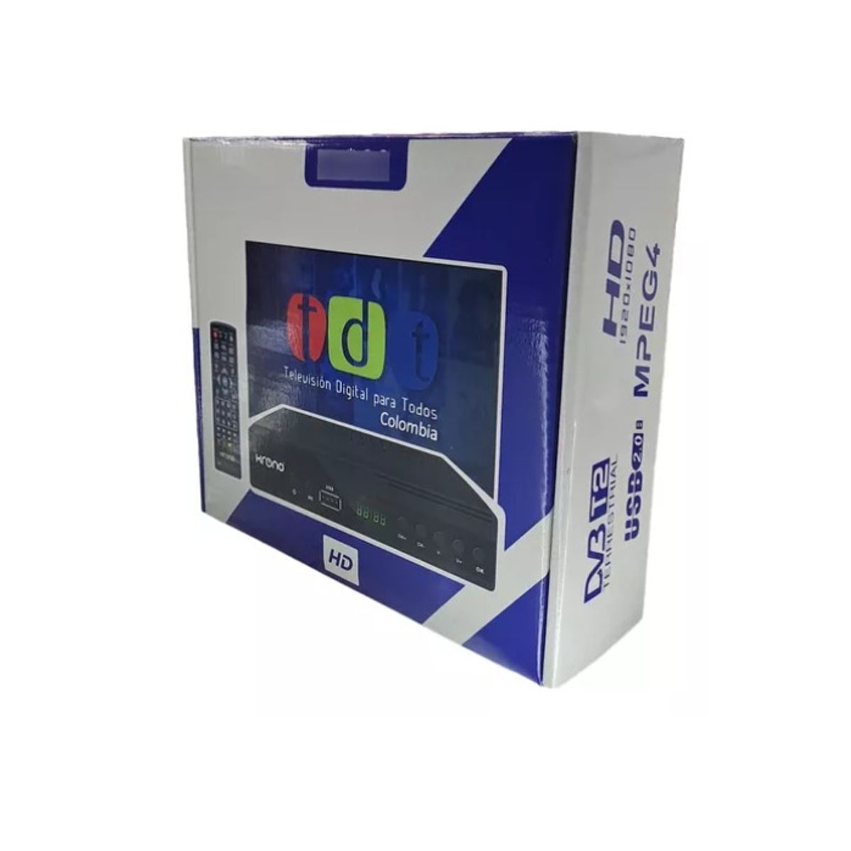 KRONO - Decodificador Tdt Krono Kr-360 Tv Gratuita Nacional Con Accesorios