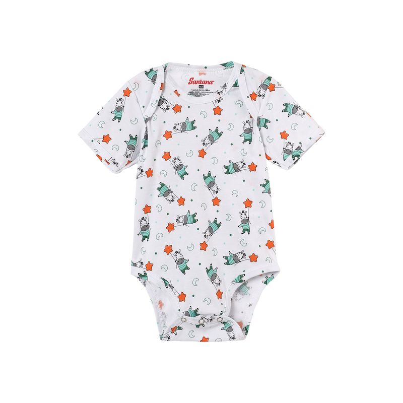 SANTANA - Body Bebé Manga Corta Niño Verde Menta Oscuro