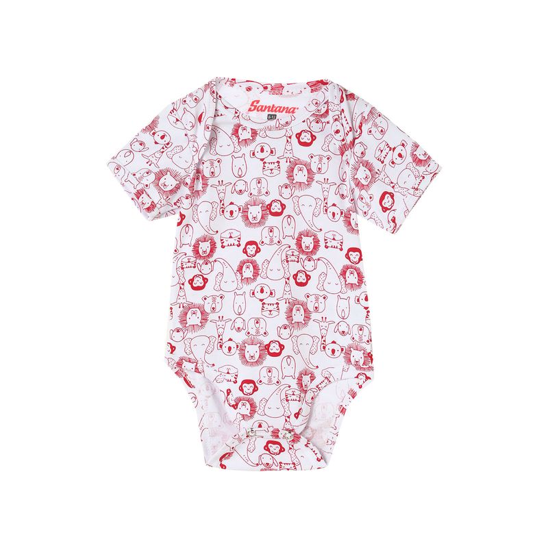 SANTANA - Body Bebé Manga Corta Niño Rojo