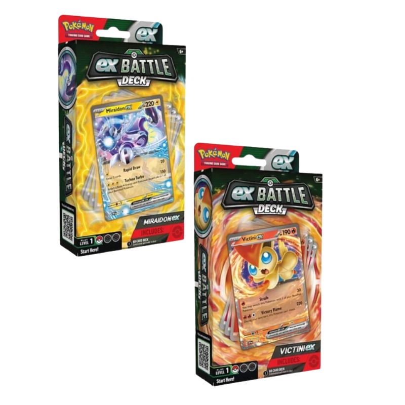 POKEMON - 60 Cartas Pokémon TCG Miraidon EX/ Victini + Accesorios ESP