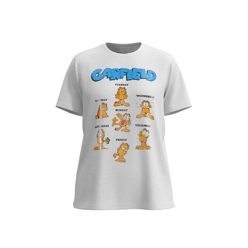 KOAJ - KOAJ Camiseta unicolor en algodÃ³n con diseÃ±o de Garfield y MUJER