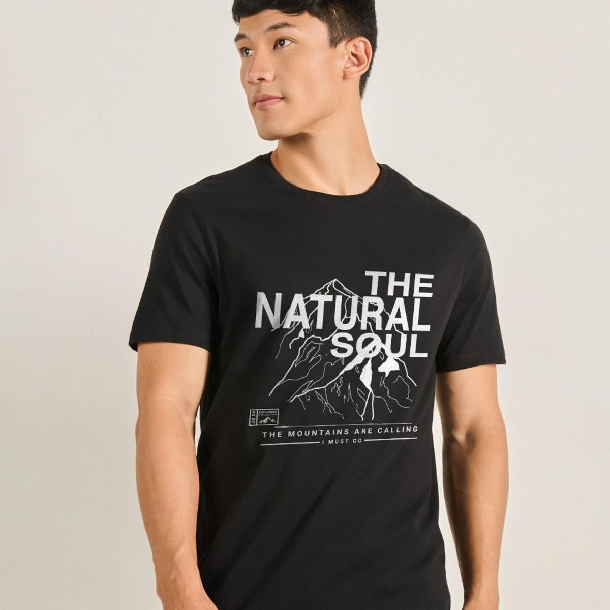 KOAJ - KOAJ Camiseta manga corta con estampado de montañas HOMBRE