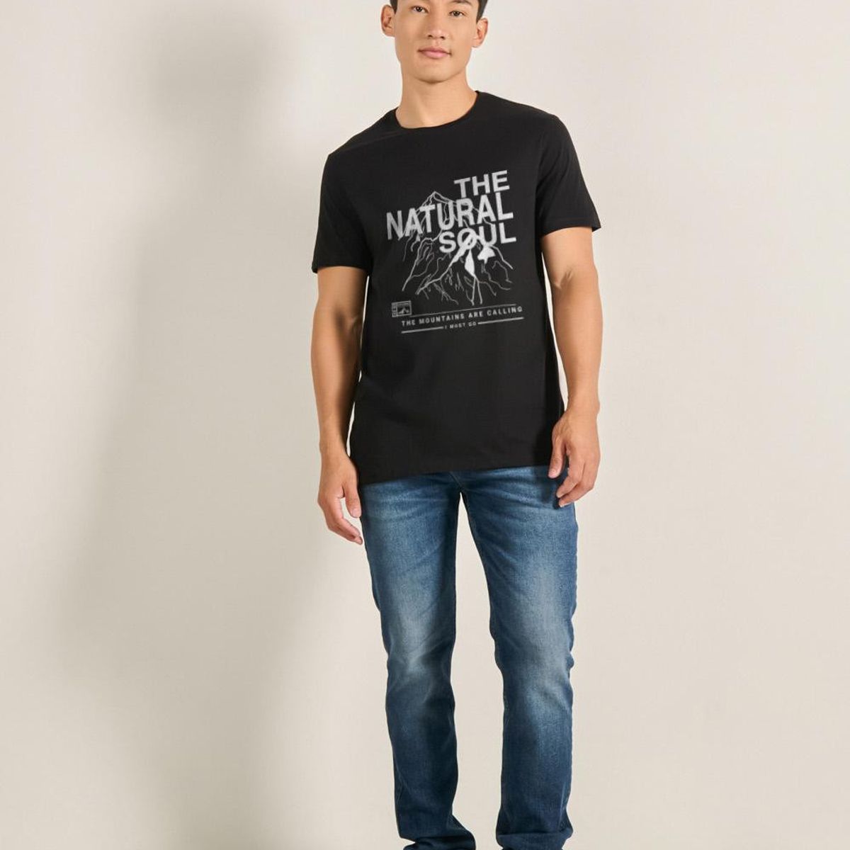 KOAJ - KOAJ Camiseta manga corta con estampado de montañas HOMBRE
