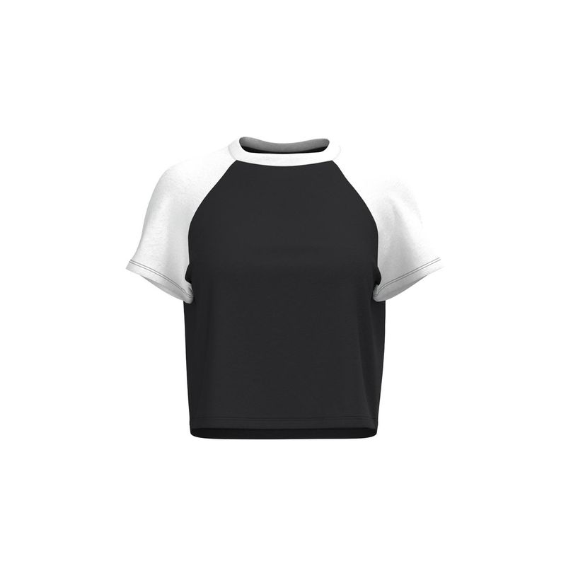 KOAJ - KOAJ Camiseta unicolor con manga ranglan corta en contraste MUJER