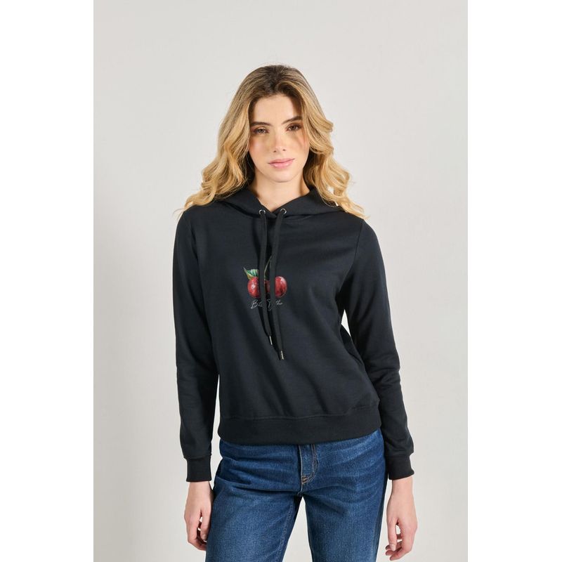 KOAJ - KOAJ Buzo básico para mujer estampado en frente MUJER