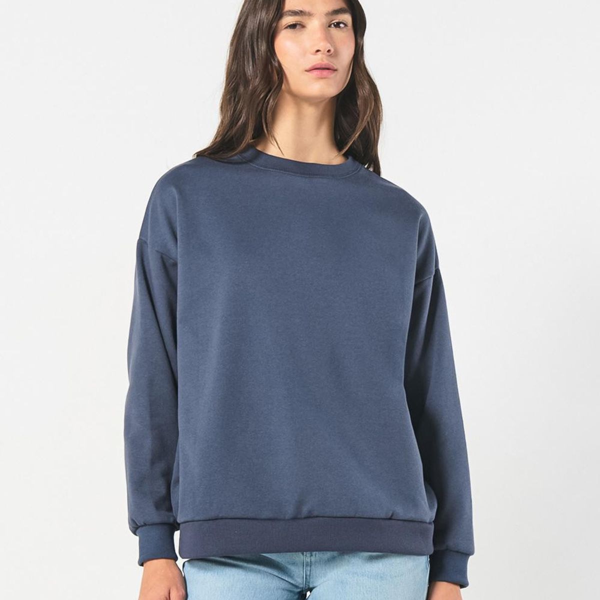 KOAJ - KOAJ Buzo cuello redondo unicolor para mujer fit oversize Mujer