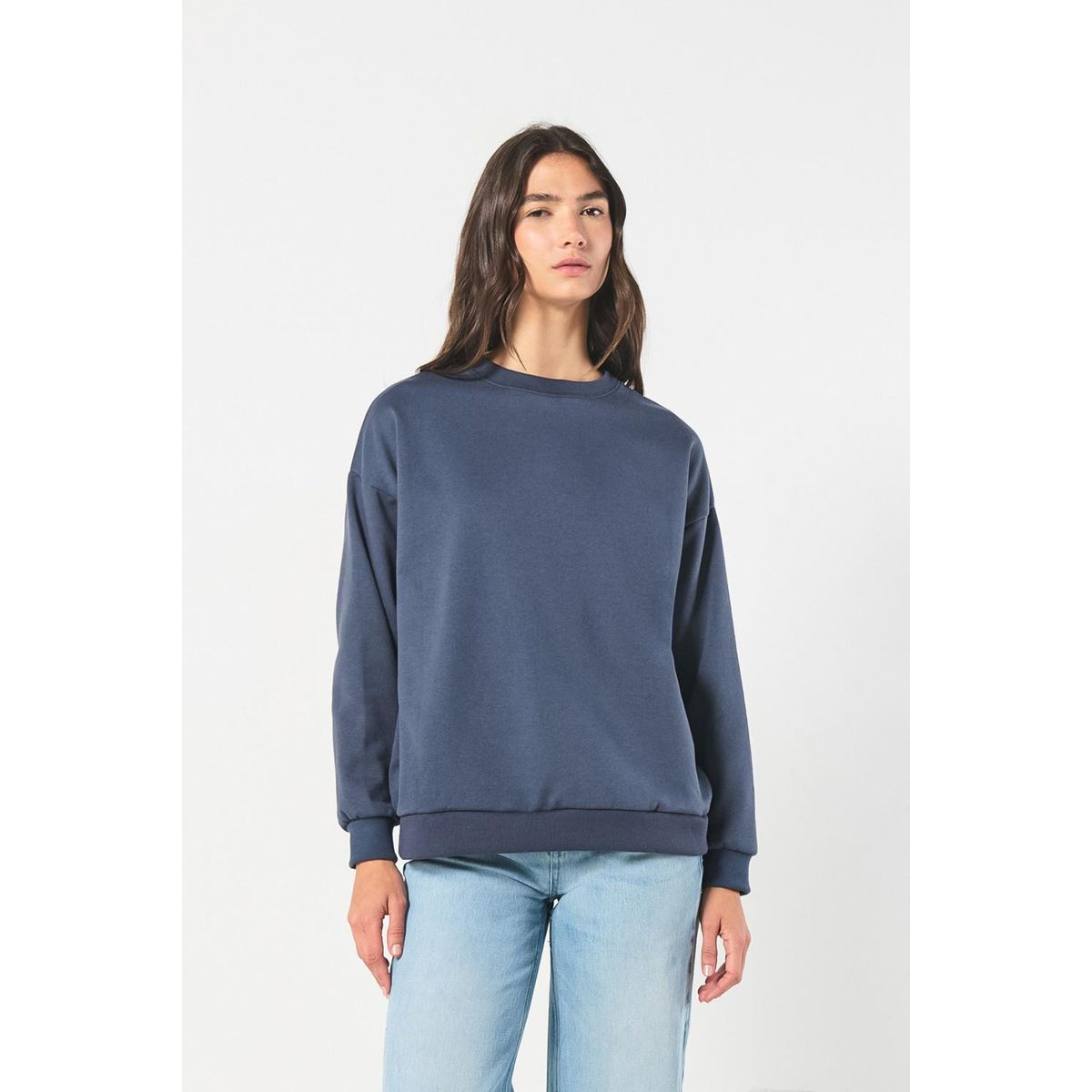 KOAJ - KOAJ Buzo cuello redondo unicolor para mujer fit oversize Mujer