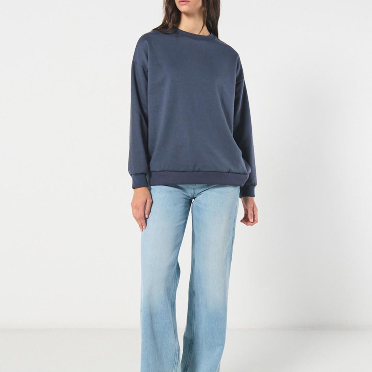 KOAJ - KOAJ Buzo cuello redondo unicolor para mujer fit oversize Mujer